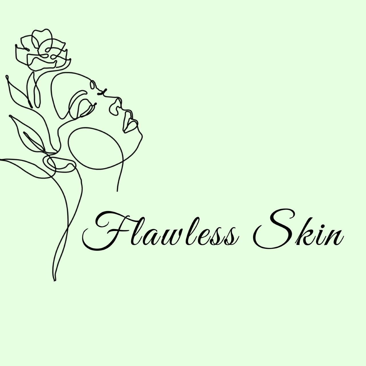Flawless Skin Omaha Logo with a Light Green Background